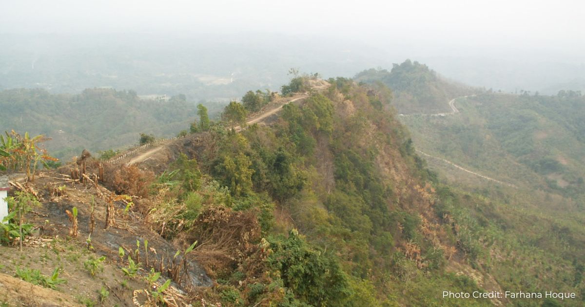 The landscape of the Chittagong Hill Tracts, Bangladesh